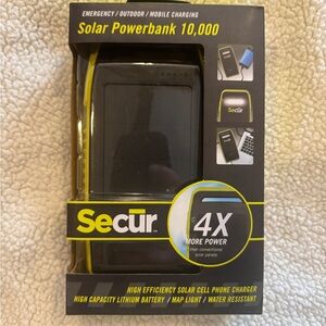 Black Solar Powerbank 10,000mAh